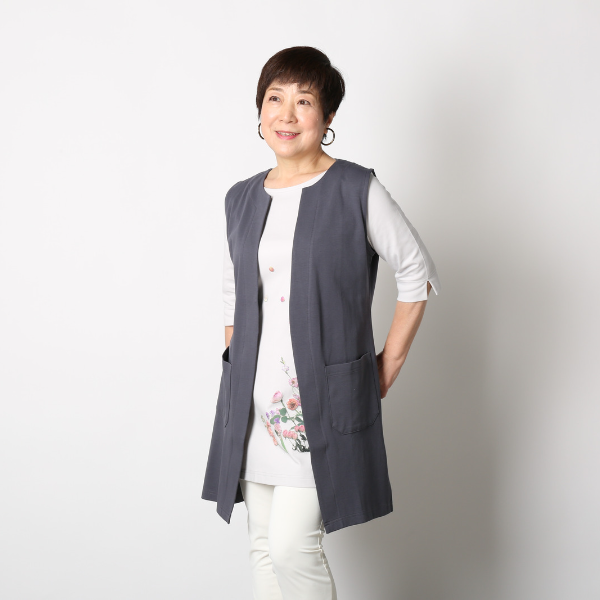 Open gilet (charcoal)