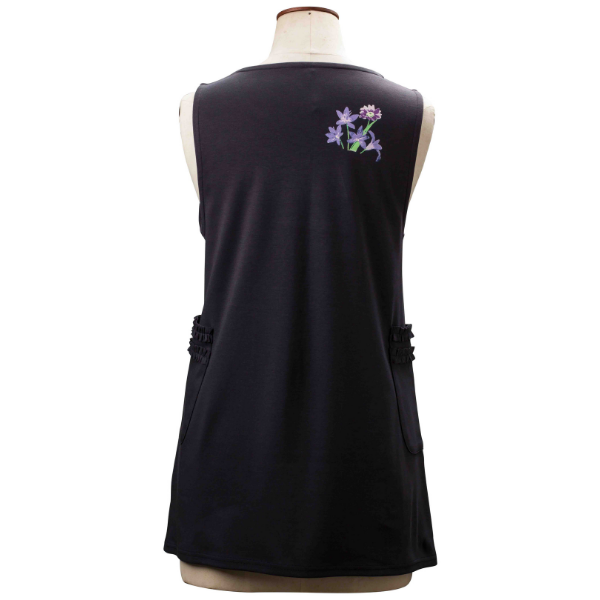 Frill pocket vest tunic (navy) 