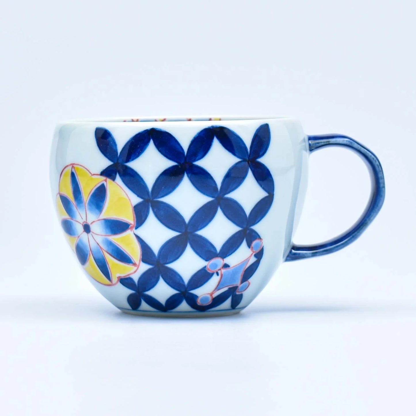 Cloisonné Hana Crest Maru Mug (Blue)