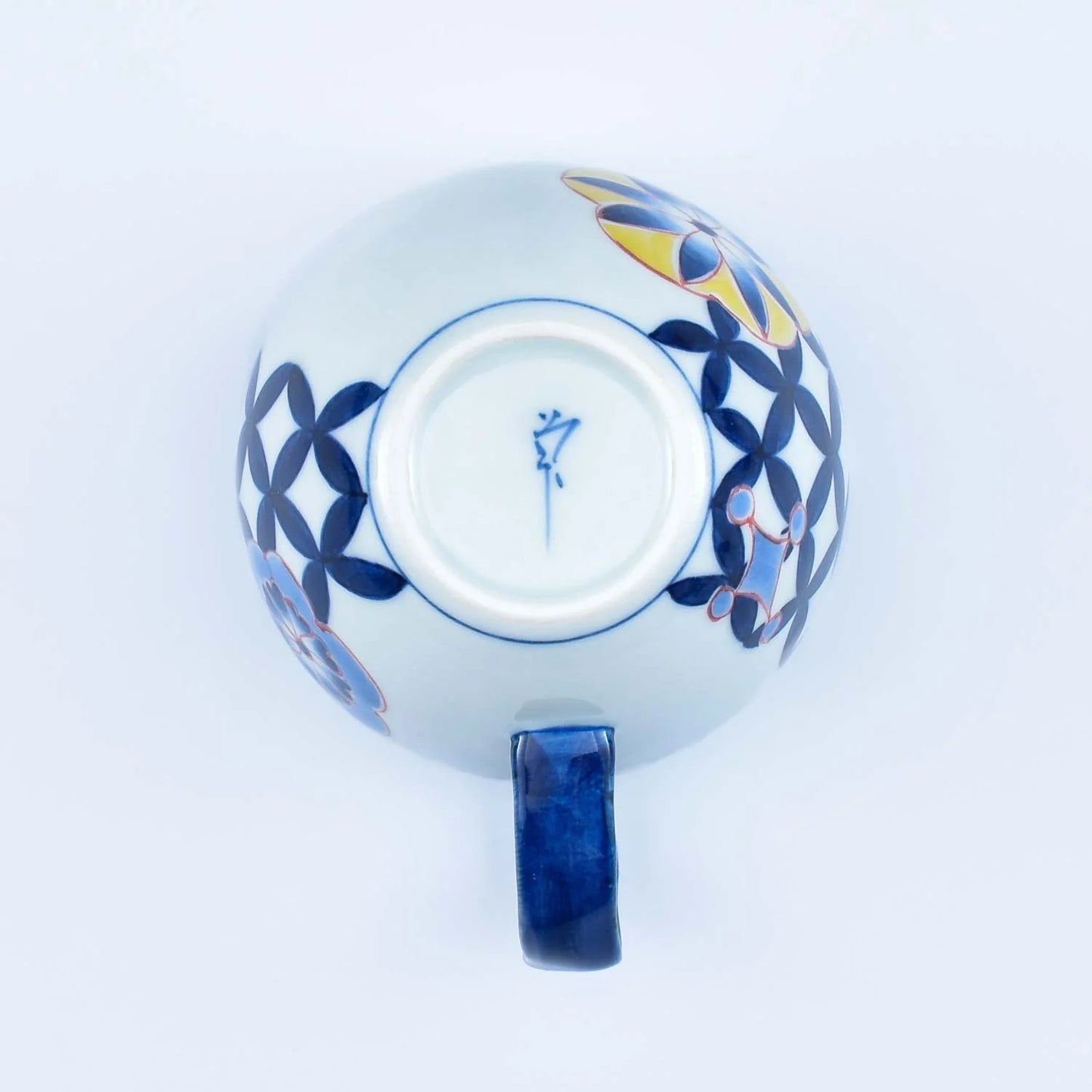 Cloisonné Hana Crest Maru Mug (Blue)