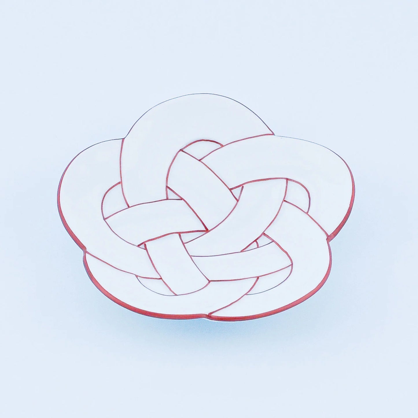 Red line plum knot small plate