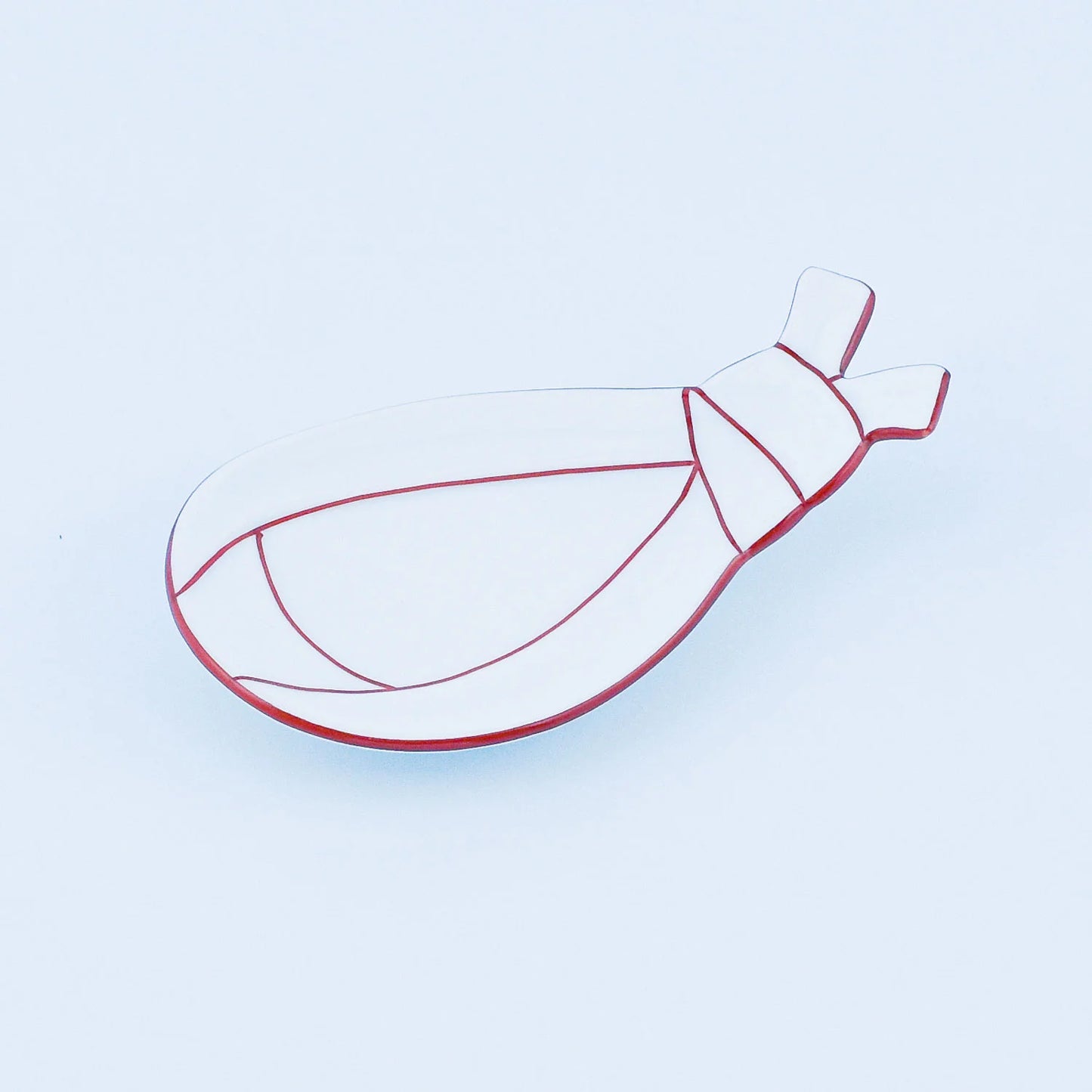 Red line bag knot small plate