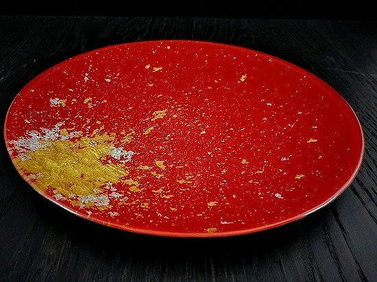 Royal plate genuine red gold leaf