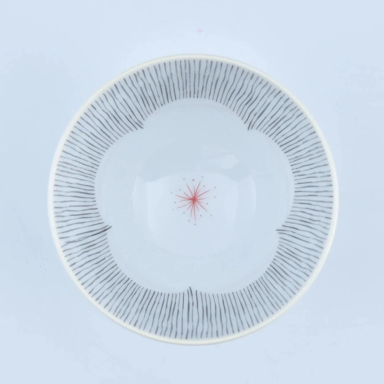 Petal black thread jukusa high rice bowl