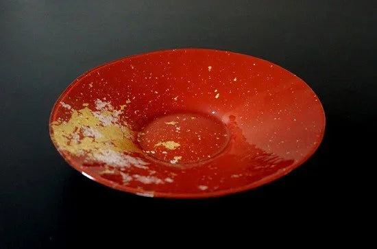 Salad bowl genuine red gold leaf (4 colors)