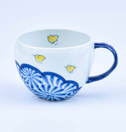 Kumochidori Maru Mug (Blue)