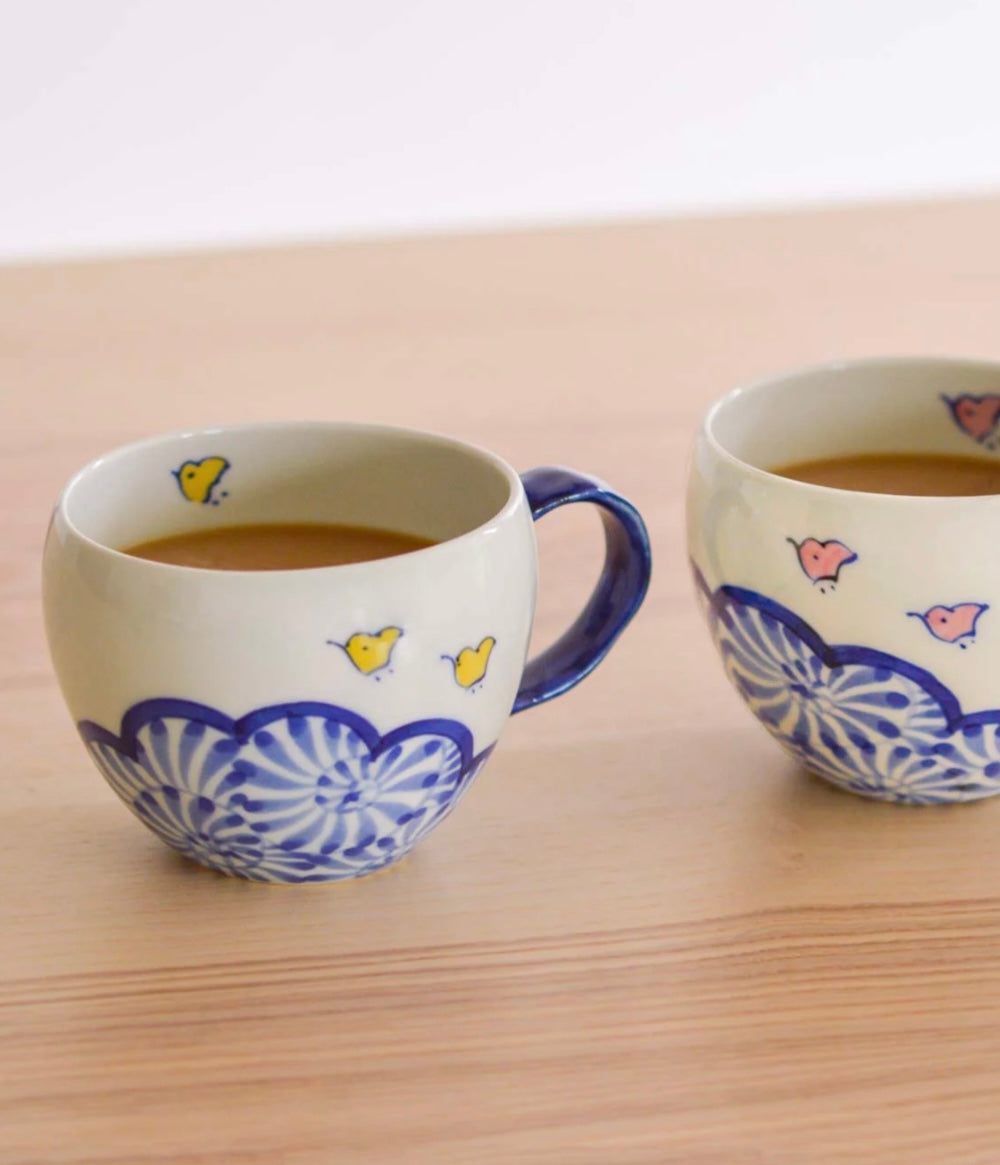 Kumochidori Maru Mug (Blue)